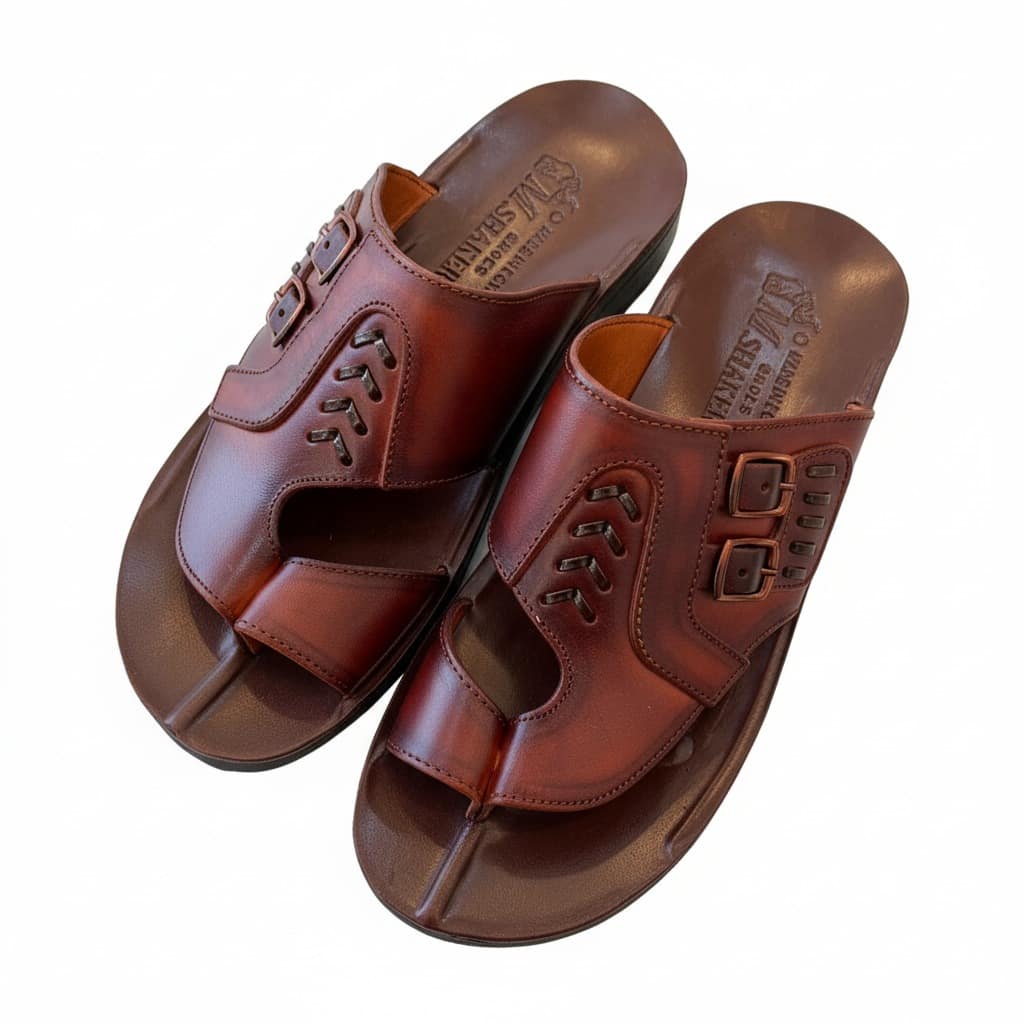 نعال الشاكر الجلدي بفتحة إصبع - الصورة 3