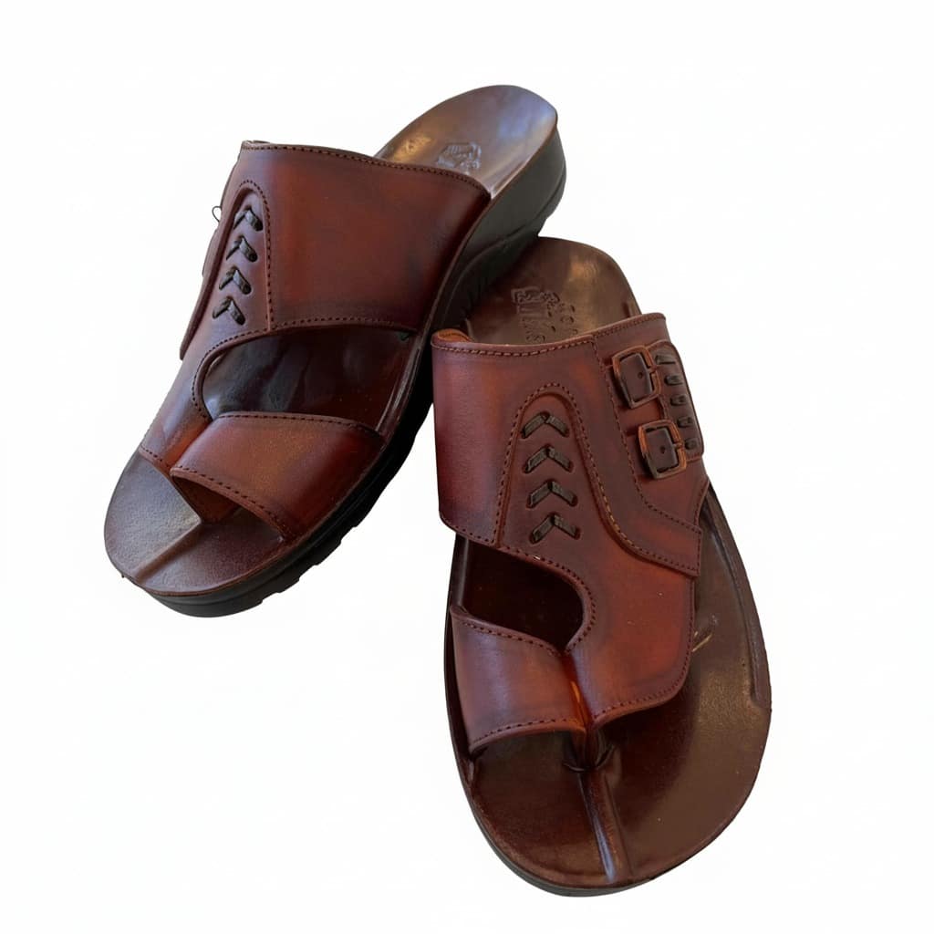 نعال الشاكر الجلدي بفتحة إصبع