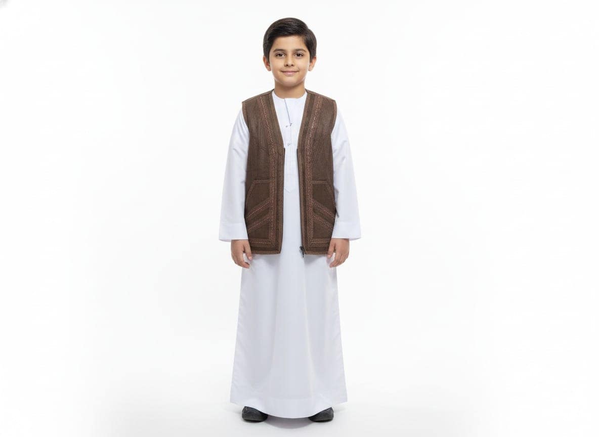 صدرية أطفال شتوي فاخر من الرصاصي - الصورة 7