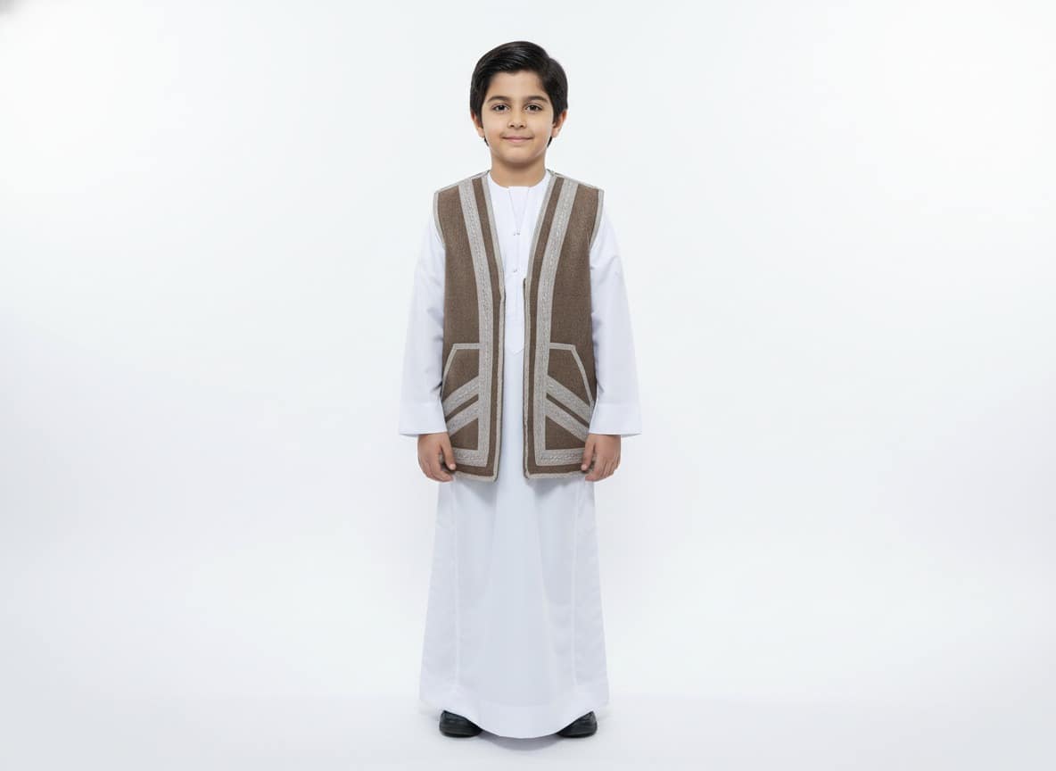 صدرية أطفال شتوي فاخر من الرصاصي - الصورة 3