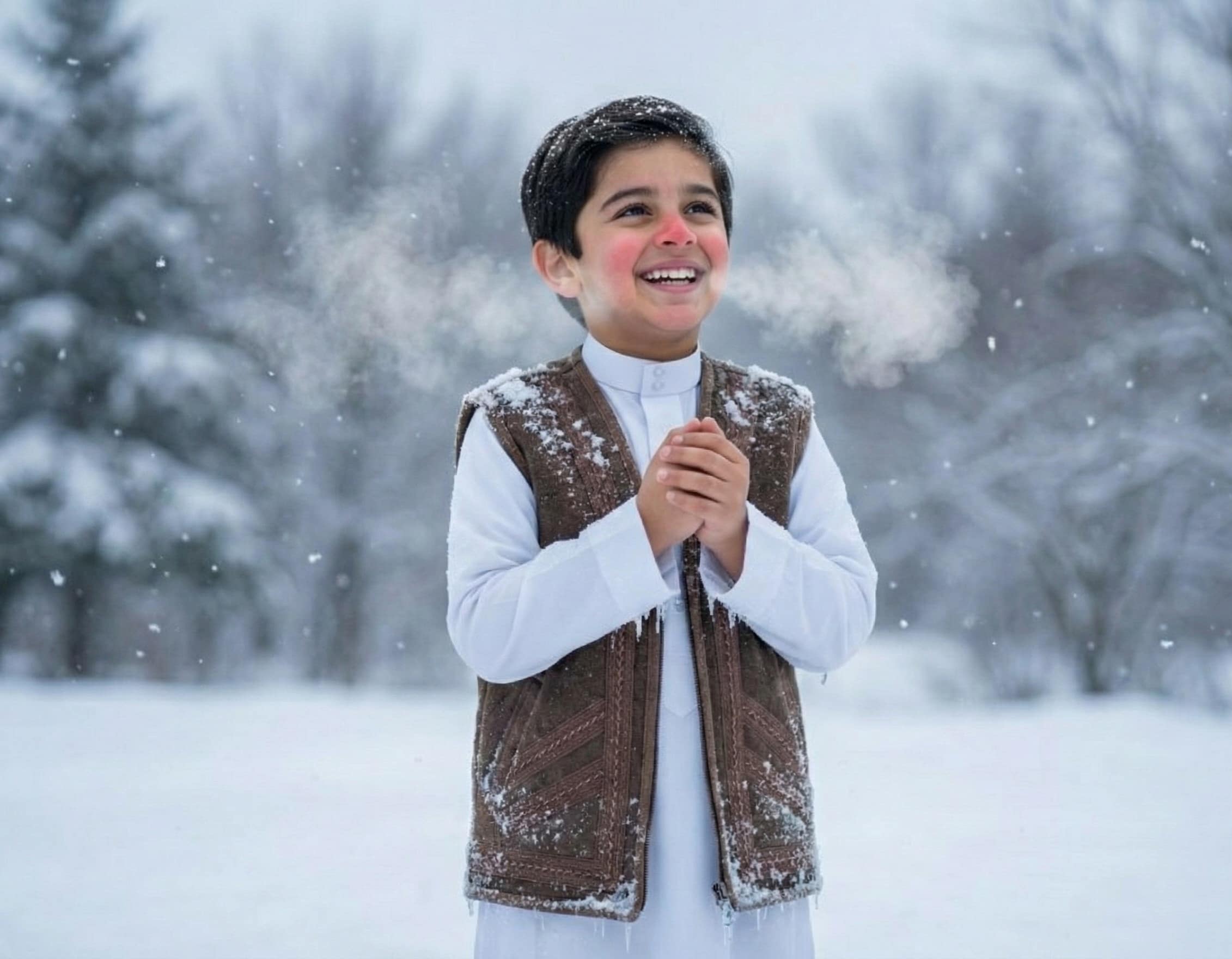صدرية أطفال شتوي فاخر من الرصاصي