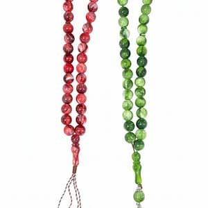 مسبحة أكريليك فاخرة بتصميم رخامي مموج (33 حبة)