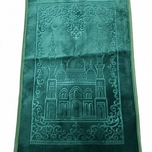 سجادة صلاة مخملية فاخرة - نقش محراب كلاسيكي بارز