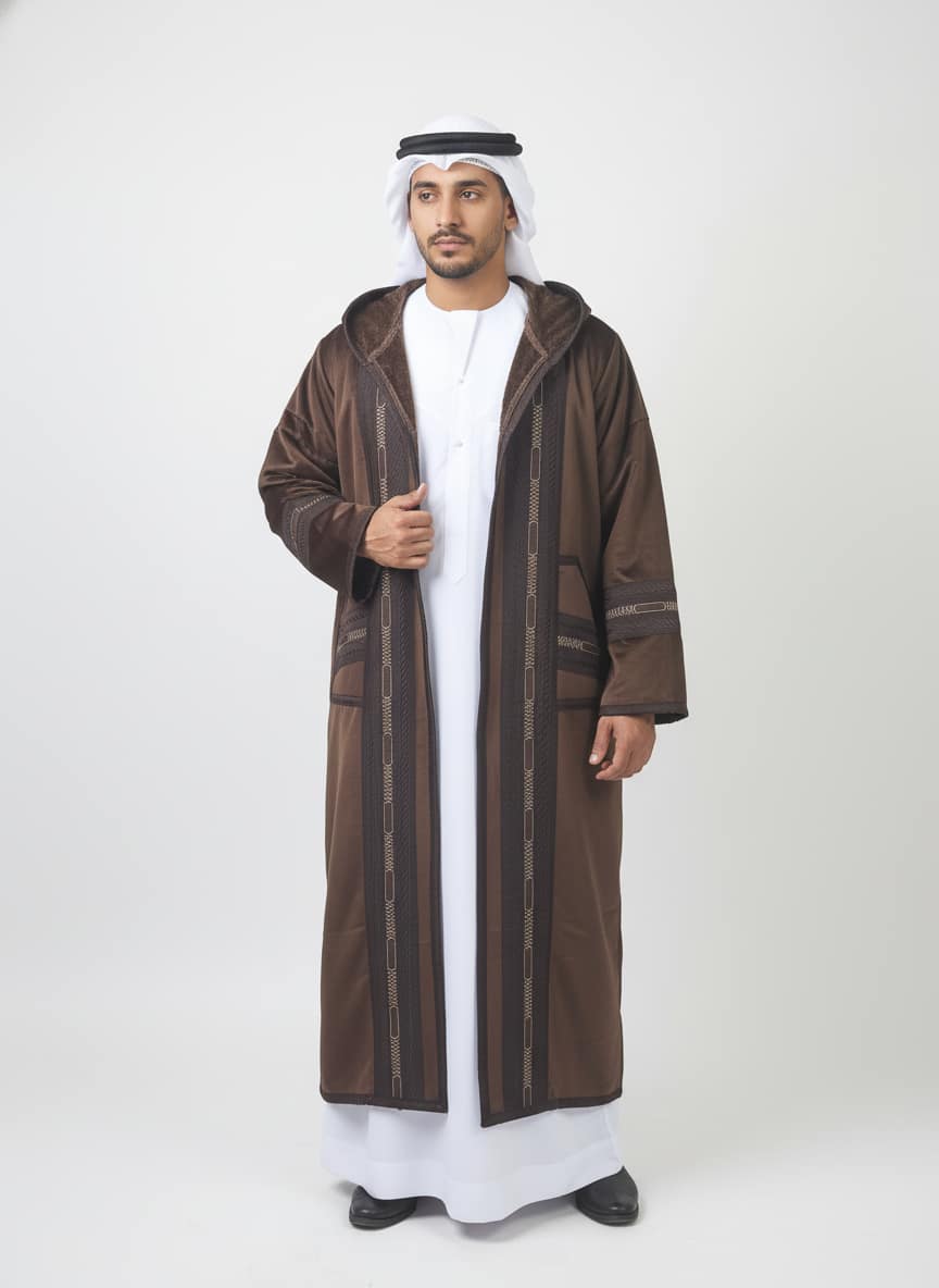 فروة مغربي مخمل كريستال رجالي - الصورة 3