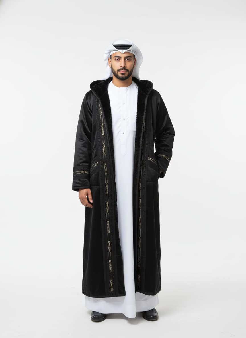 فروة مغربي مخمل كريستال رجالي